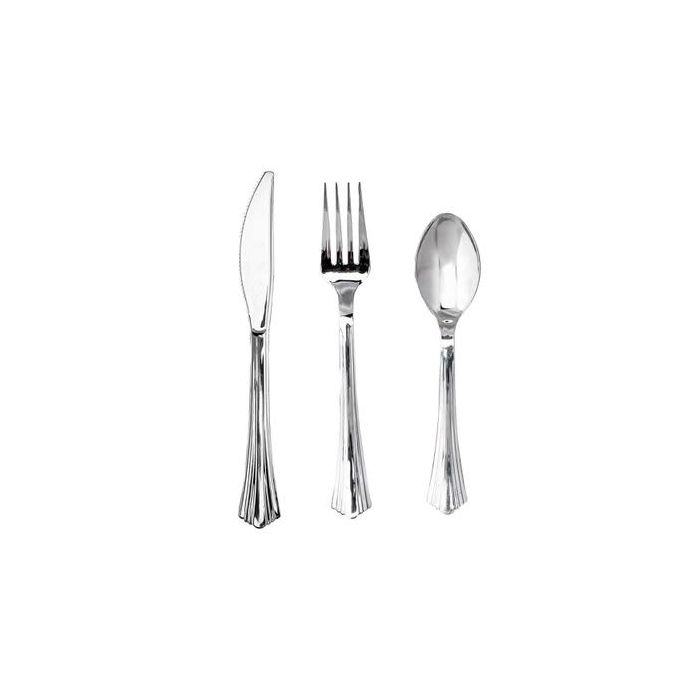 Wna Reflections Silver Plastic Cutlery