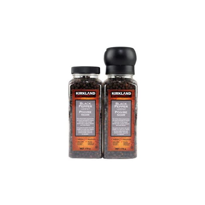 Kirkland Signature Black Pepper With Grinder & Refill