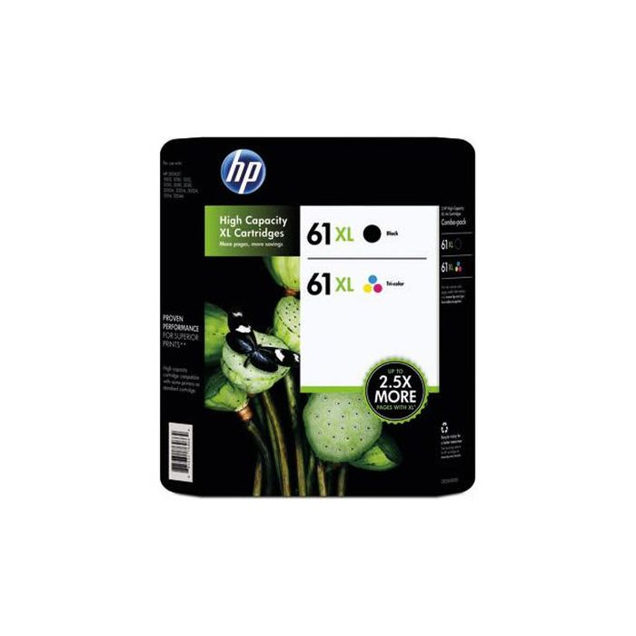 HP 61XL Black & Tri-Color Ink Cartridges Combo Pack