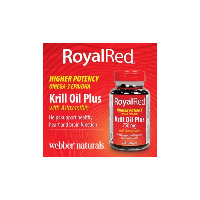 Weber Naturals 750 mg Royal Red Krill Oil Plus With Astaxanthin