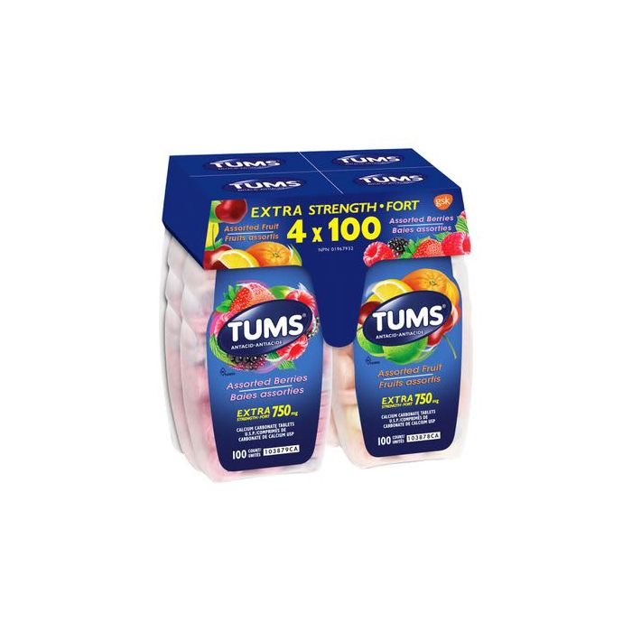 Tums 750mg Calcium Carbonate Tablets Variety Pack