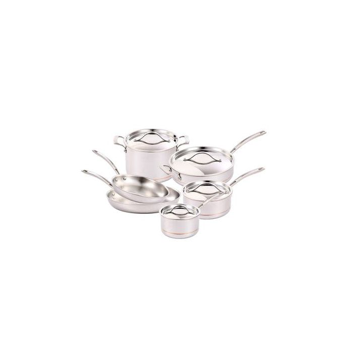 Kirkland Signature 10 Piece 5 Ply Clad Stainless Cookware Set