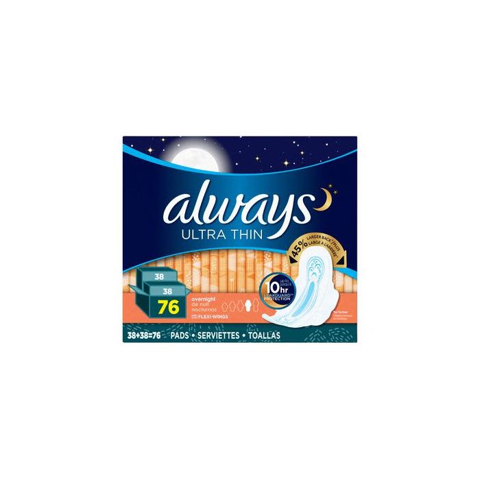 Always Ultra Thin Overnight Pads