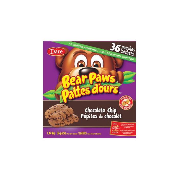 Dare Bear Paws Chocolate Chip Cookies