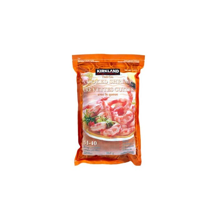 Kirkland Signature Frozen Cooked Tail-On Shrimp