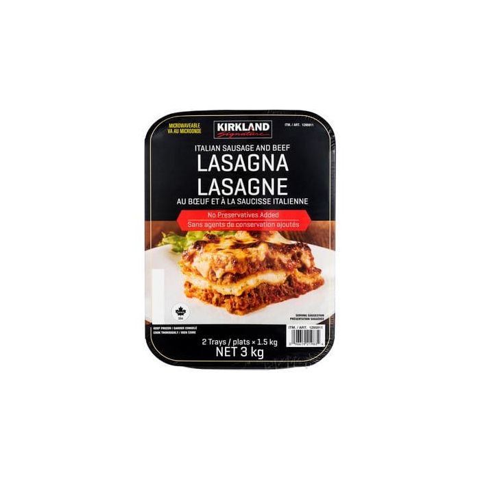 Kirkland Signature Sausage & Beef Lasagna