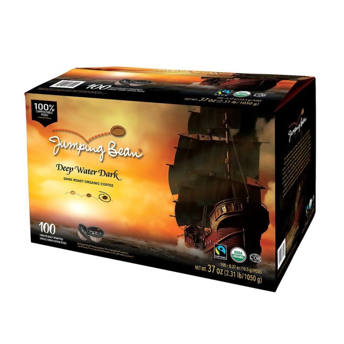 JUMPING BEAN DEEP WATER DARK ORGANIC - KCUPS