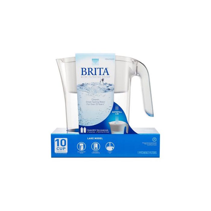 Brita 10-Cup Lake Model Pitcher With Two Filters