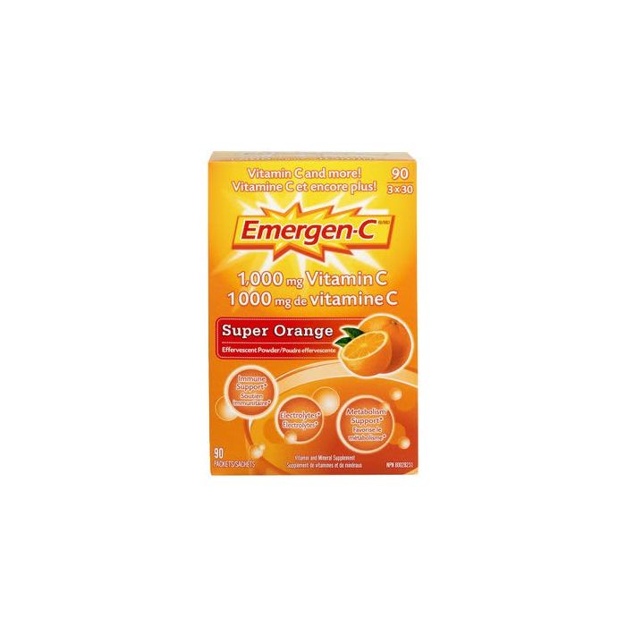 Emergen-C 1000mg Super Orange Vitamin C Immune Support Supplement