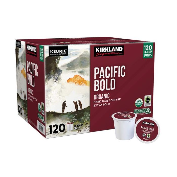 Kirkland Organic Pacific Bold Fair Trade 120 K-Cup Pods