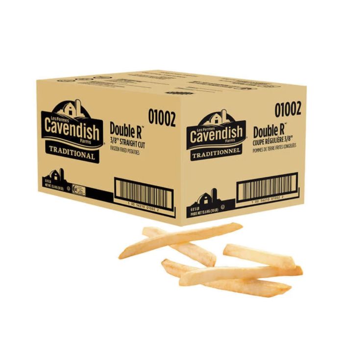 Cavendish Double R Straight Cut 3/8 Fries 6x2.27KG