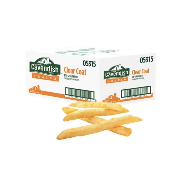 Cavendish Farms Frozen Clear Coat 3/8" Straight Cut Fries 6x2.04 KG