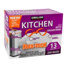 Kirkland Signature 13-Gal. Drawstring Kitchen Trash Bags