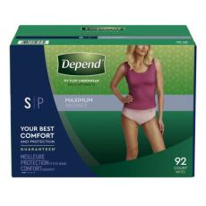 Depend Women's Maximum Absorbency Underwear, Large