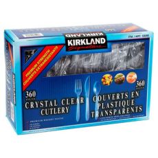 Kirkland Signature Crystal Clear Plastic Cutlery Combo