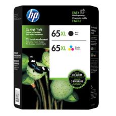 Hewlett Packard 65XL Black & Tri-Color High Yield Original Ink Cartridges Combo Pack