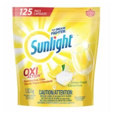 Sunlight Oxi Action Dishwasher Detergent Pacs 125 count